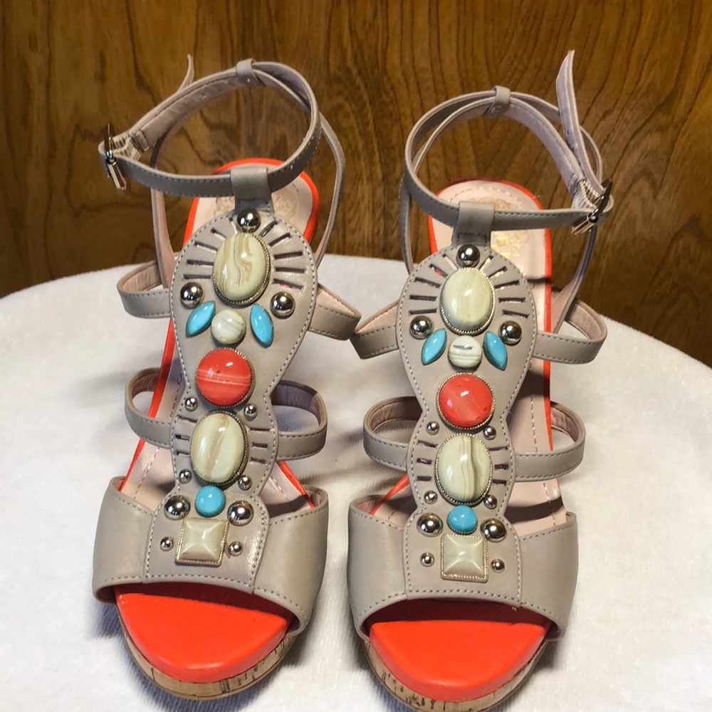 VINCE CAMUTO Ankle Strap High Heel Sandals 6.5